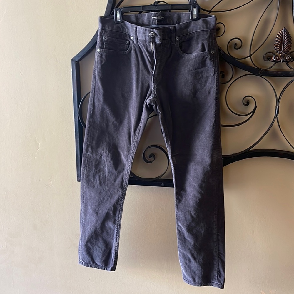 Banana Republic Men’s Gray Corduroy Pants 31W 30L 31x30 Pima Cotton